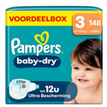 2x Pampers Baby Dry Luiers Maat 3 (6-10 kg) - 28.69 euro