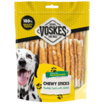 Voskes Hondensnack Runderhuid Sticks Kip 100 stuks