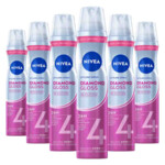 6x NIVEA Styling Spray Hold 4 Diamond Gloss Care