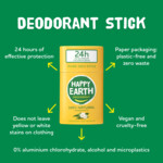 Happy Earth 100% Natuurlijke Deodorant Stick Jasmine Ho Wood - 9.99 euro