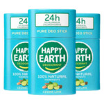 3x Happy Earth 100% Natuurlijke Deodorant Stick Cedar Lime
