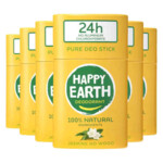 6x Happy Earth 100% Natuurlijke Deodorant Stick Jasmine Ho Wood
