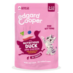 Edgard & Cooper Kat Kitten Saus Pouch Eend & Kip