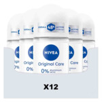 12x NIVEA Deodorant Roller Original Care 0%