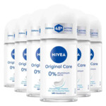 6x NIVEA Deodorant Roller Original Care 0%