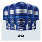 12x NIVEA Deodorant Roller For Men Protect & Care