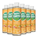 6x Happy Earth 100% Natuurlijke Douchegel Rose Petitgrain