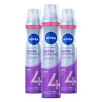 3x NIVEA Styling Spray Hold 4 Extra Strong