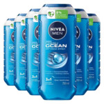 6x NIVEA Men Shampoo & Douchegel 3in1 Fresh Ocean