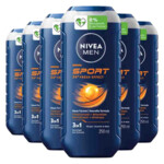 6x NIVEA Men Shampoo & Douchegel 3in1 Sport