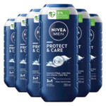6x NIVEA Men Shampoo & Douchegel 3in1 Protect & Care
