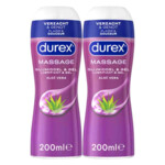 2x Durex 2-In-1 Massageolie en Glijmiddel Aloë Vera