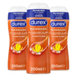 3x Durex 2-In-1 Massageolie en Glijmiddel Ylang Ylang