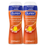 2x Durex 2-In-1 Massageolie en Glijmiddel Ylang Ylang