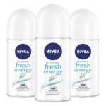 3x NIVEA Deodorant Roller Fresh Energy