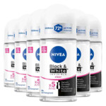 6x NIVEA Deodorant Roller Black & White Invisible