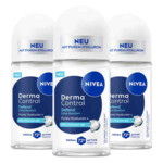 3x NIVEA Deodorant Roller Derma Control Defend