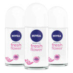3x NIVEA Deodorant Roller Fresh Flower