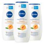 3x NIVEA Douchegel Peach & Apricot Seed Oil
