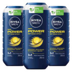 3x NIVEA Men Shampoo & Douchegel 3in1 Power