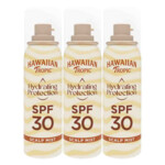 3x Hawaiian Tropic Hydrating Protection Mist SPF 30 Scalp & Hairline