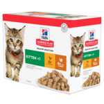 Hill's Science Plan Kattenvoer Nat Kitten Poultry Selection Multipack Kip - Kalkoen 12 x 85 gr