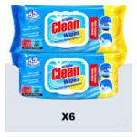 6x At Home Multi Purpose Reinigingsdoekjes Lemon - 5.62 euro