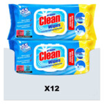 12x At Home Multi Purpose Reinigingsdoekjes Lemon - 11.08 euro