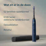 Philips Sonicare 6100 Elektrische Tandenborstel Marineblauw - 130.49 euro