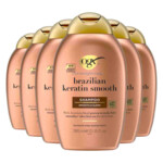 6x OGX Brazilian Keratin Smooth Shampoo