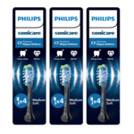 3x Philips Sonicare Opzetborstels C3 Premium Plaque Defence Zwart HX9044/88 - 115.24 euro