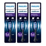 3x Philips Sonicare Opzetborstels G3 Premium Gum Care Zwart HX9052/88 - 74.86 euro