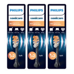 3x Philips Sonicare Opzetborstels A3 Premium All-in-One Zwart HX9092/88 - 86.51 euro