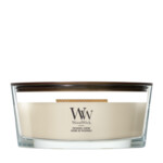 WoodWick  Patchouli Creme Ellipse Candle Ivoor