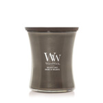 WoodWick  Precious Metals Melanite Mist Medium Candle - Gunmetal Grijsmetaal