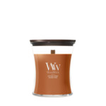 WoodWick  Saffron Smoke Medium Candle Bruin