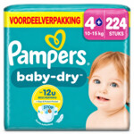 4x Pampers Baby Dry Luiers Maat 4+ (10-15 kg) - 50.98 euro