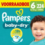 4x Pampers Baby Dry Luiers Maat 6 (13-18kg) - 63 euro