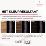 3x L'Oréal Excellence Crème Permanente Crèmekleuring 1 Zwart - 44.41 euro