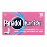 Panadol Junior Zetpillen 125 mg 3 maanden - 1 jaar  10 zetpillen