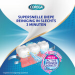 Corega Reinigingstabletten 3 Minutes - 3.29 euro