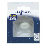 2x Difrax Fopspeen Natural 0+ mnd Glow In The Dark - 9.79 euro