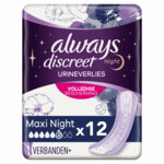 4x Always Discreet Incontinentieverband voor Urineverlies - Plus Maxi Night  12 stuks