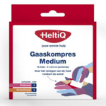 2x HeltiQ Gaaskompres Medium 5 x 8,5 cm