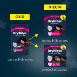 3x Huggies Drynites Luierbroekjes Meisjes 8 - 13 jaar - 57.31 euro
