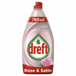 Dreft Clean &amp; Care Afwasmiddel Rose &amp; Satin  780 ml