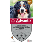 Advantix Spot On 600 Anti Vlooien en Teken Druppels Hond 40 - 60 kg  6 pipetten