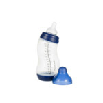 Difrax S-Fles Wide Donkerblauw Transparant
