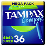 Tampax Compak Super Tampons met Inbrenghuls