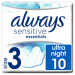Always Maandverband Sensitive Essentials Night - 2.89 euro